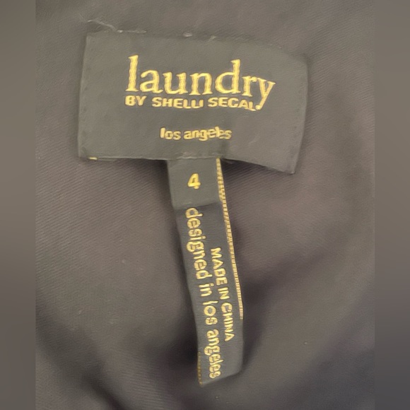 Laundry By Shelli Segal Lace Crochet Dress Size 4 Black Lined - Picture 4 of 5